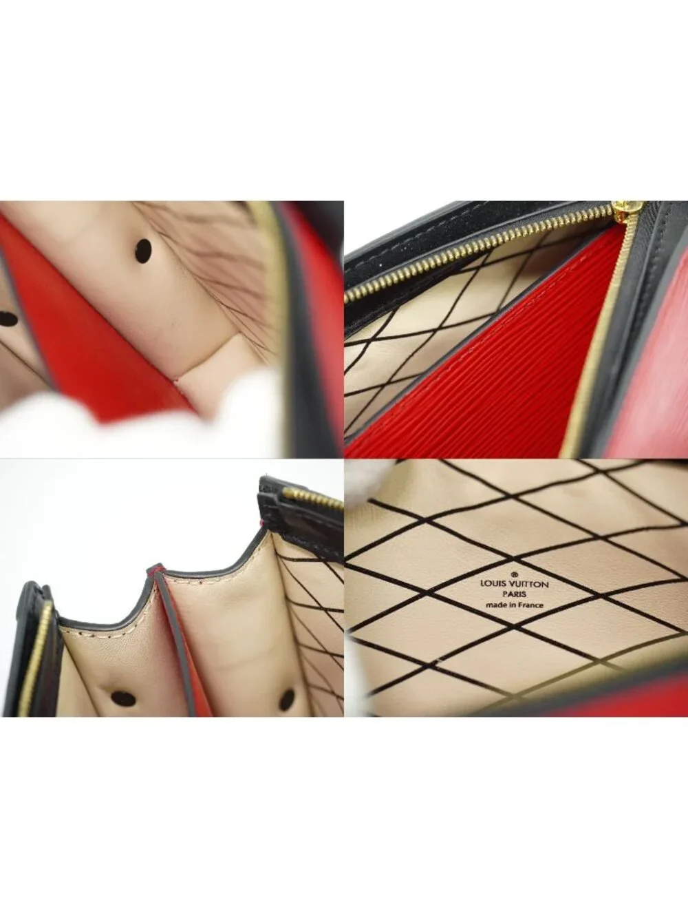 Louis Vuitton LV Trunk Clutch Leather Shoulder Bag Pochette Rouge Noir